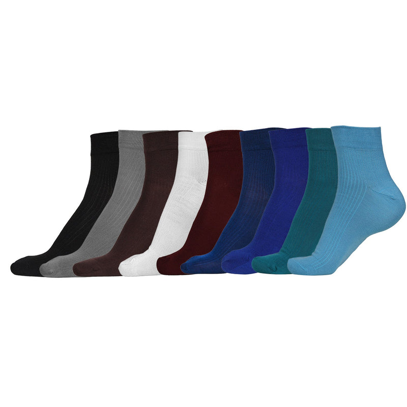 Naturefab Men's Bamboo Ankle Length socks Combo-4 (Pack of 9)-1