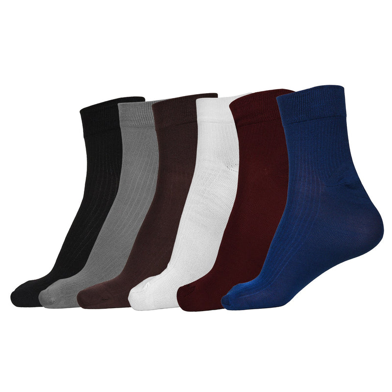 Naturefab Men's Bamboo Ankle Length socks Combo-3 (Pack of 6)-1