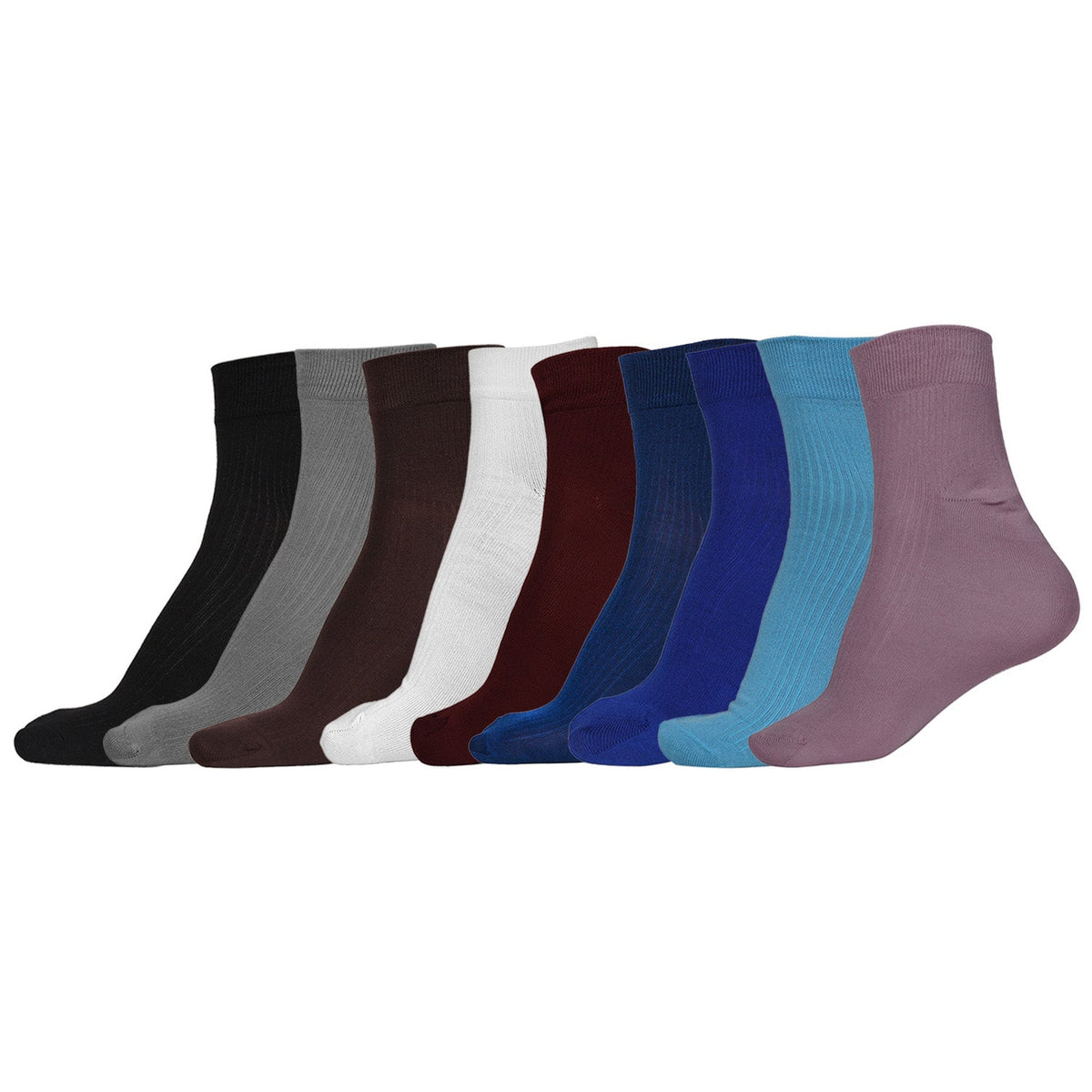 Naturefab Men's Bamboo Ankle Length socks Combo-5 (Pack of 9)-1