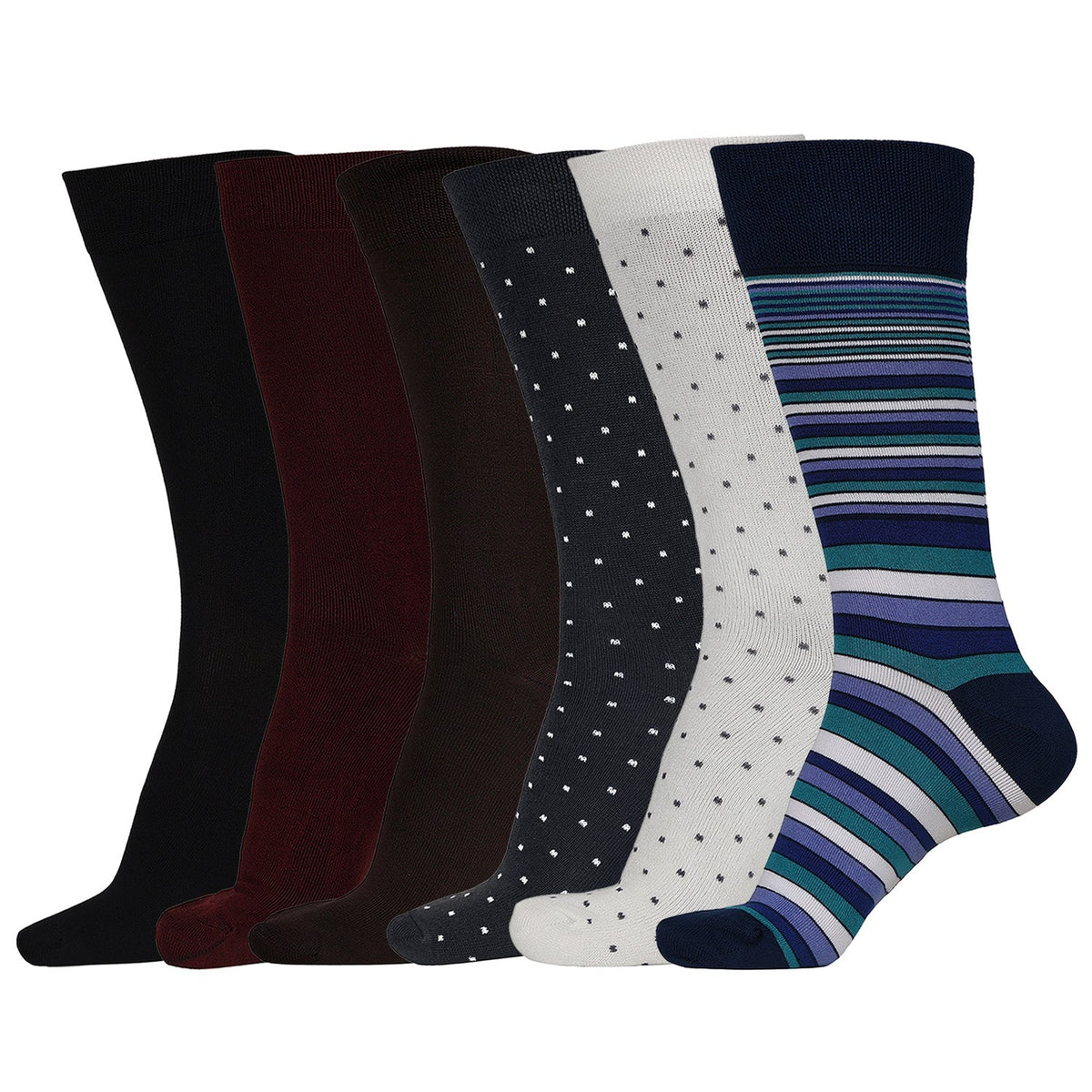 Naturefab Men's Bamboo Full Length socks Combo-6 (Pack of 6)-1