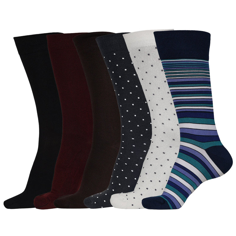 Naturefab Men's Bamboo Full Length socks Combo-6 (Pack of 6)-1