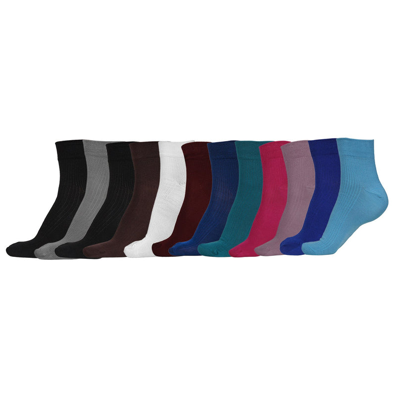Naturefab Men's Bamboo Ankle Length socks Combo-2 (Pack of 12)-1