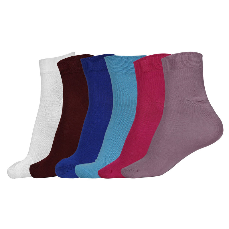 Naturefab Men's Bamboo Ankle Length socks Combo-5 (Pack of 6)-1
