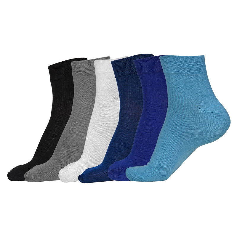 Naturefab Men's Bamboo Ankle Length socks Combo-4 (Pack of 6)-1