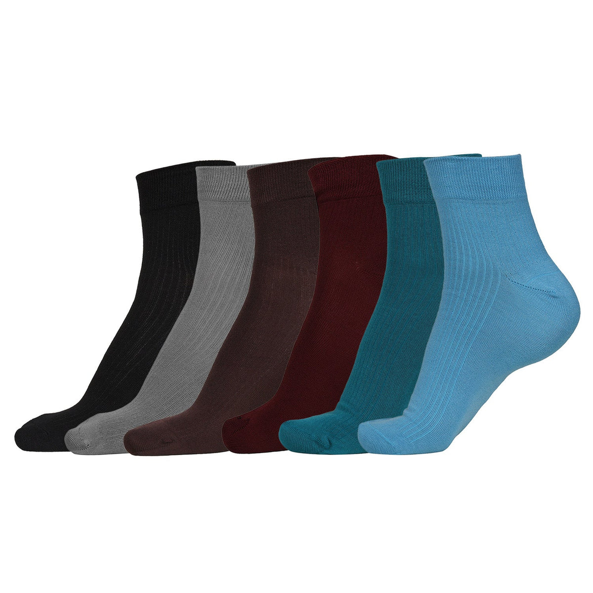 Naturefab Men's Bamboo Ankle Length socks Combo-1 (Pack of 6)-1
