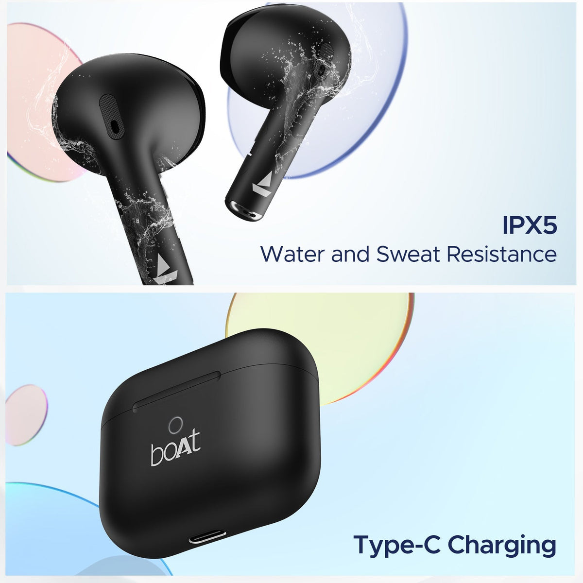 boAt Airdopes Alpha True Wireless Earbuds with 35H Battery, 13mm Drivers, ENx Tech, 50ms Low Latency, IPX5, Bluetooth (Jet Black)