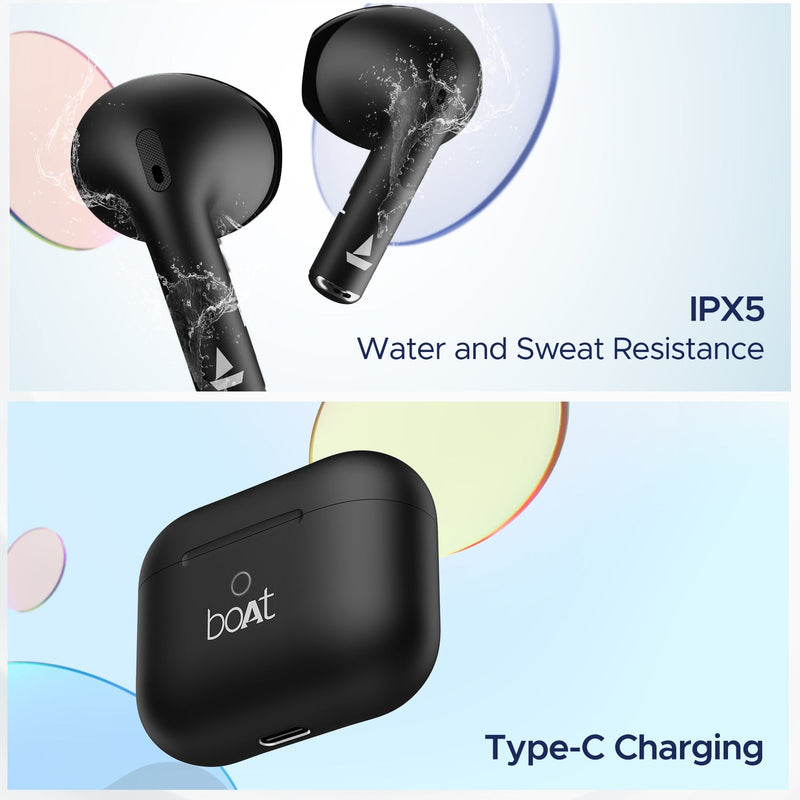 boAt Airdopes Alpha True Wireless Earbuds with 35H Battery, 13mm Drivers, ENx Tech, 50ms Low Latency, IPX5, Bluetooth (Jet Black)