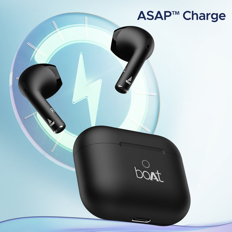 boAt Airdopes Alpha True Wireless Earbuds with 35H Battery, 13mm Drivers, ENx Tech, 50ms Low Latency, IPX5, Bluetooth (Jet Black)