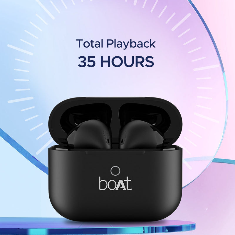 boAt Airdopes Alpha True Wireless Earbuds with 35H Battery, 13mm Drivers, ENx Tech, 50ms Low Latency, IPX5, Bluetooth (Jet Black)