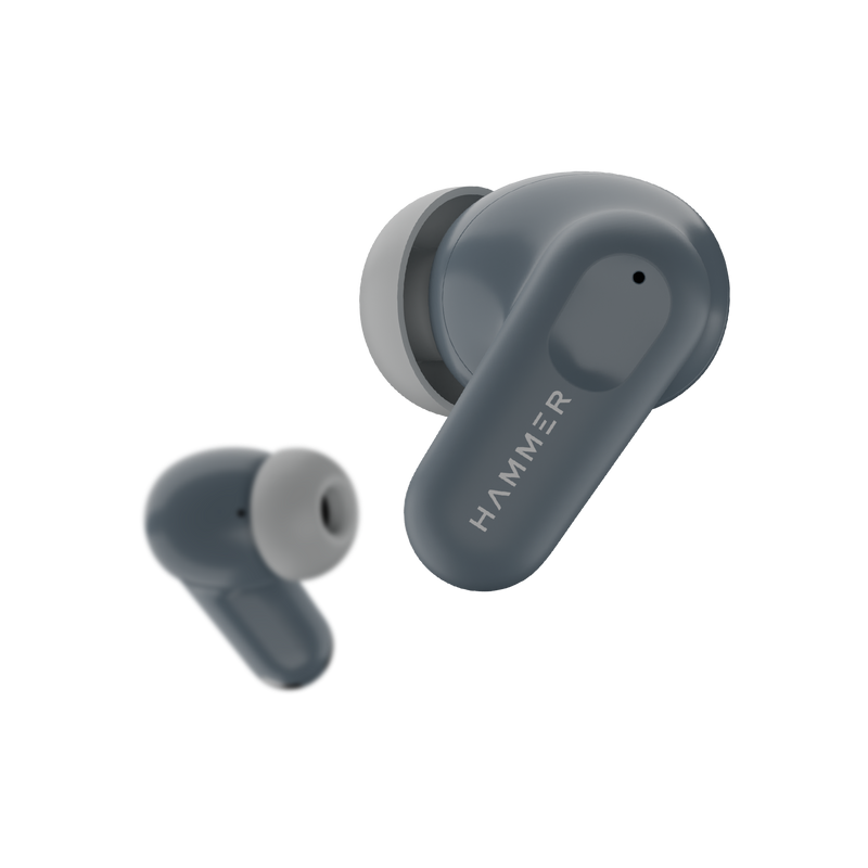HAMMER Airflow Go Earbuds with 80H Playtime, 13mm Titanium Driver, 40ms Gaming Mode (Grey)-2