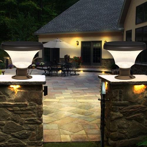 Pillar Light For House | Solar Round Pillar Light 143 Led