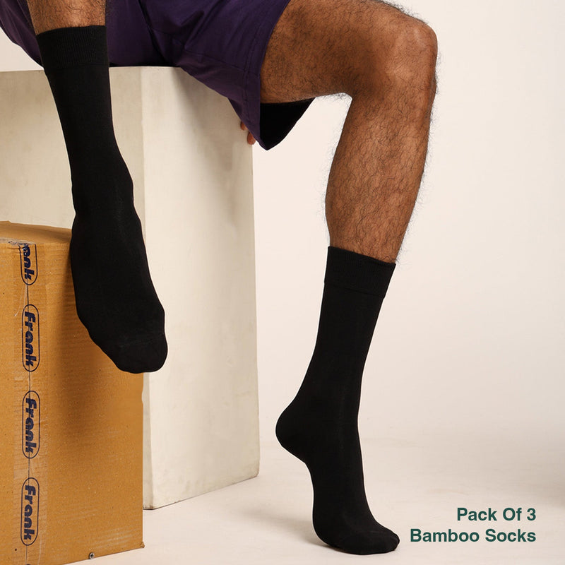 Naturefab Men's Bamboo Full Length socks Combo-12 (Pack of 3)-2