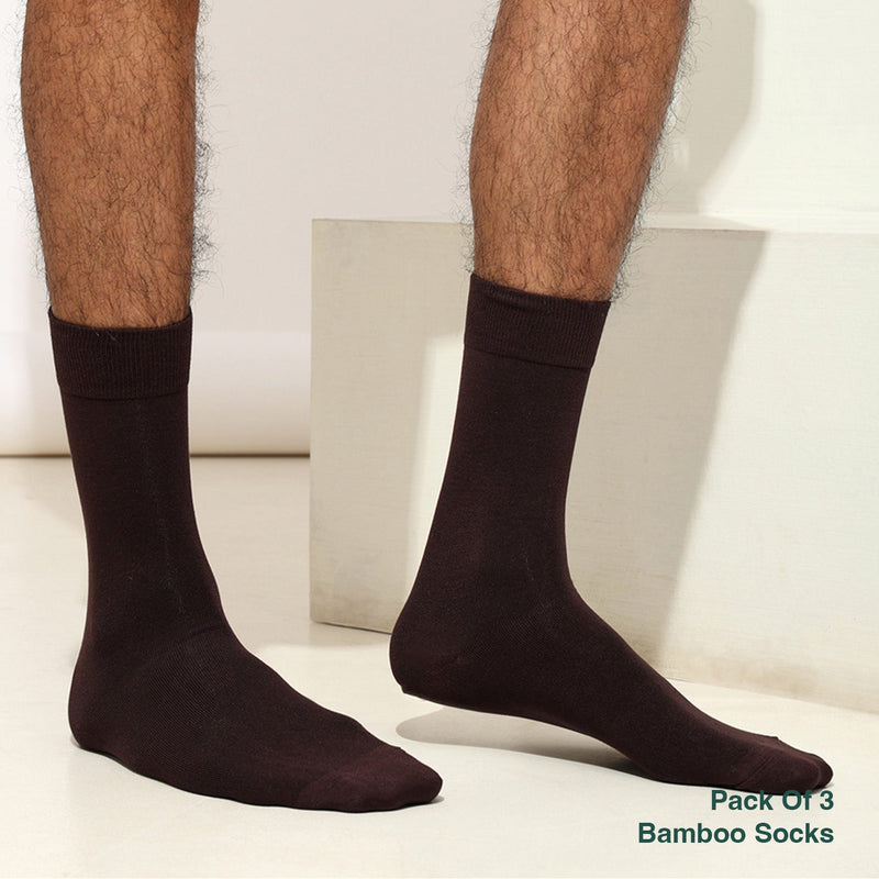Naturefab Men's Bamboo Full Length socks Combo-4 (Pack of 3)-2