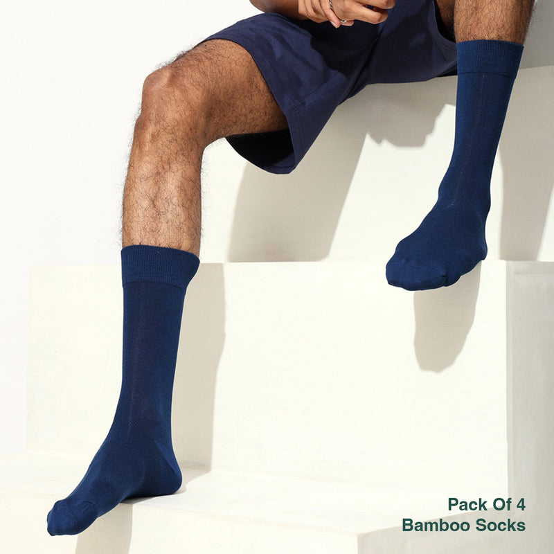 Naturefab Men's Bamboo Full Length socks Combo-9 (Pack of 4)-2