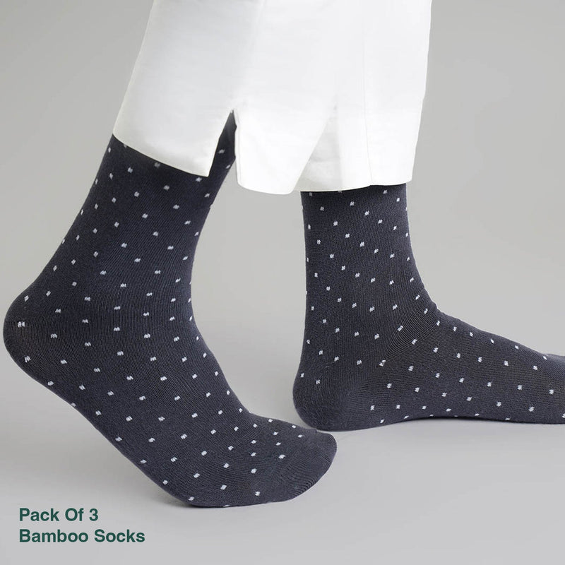 Naturefab Men's Bamboo Full Length socks Combo-5 (Pack of 3)-2