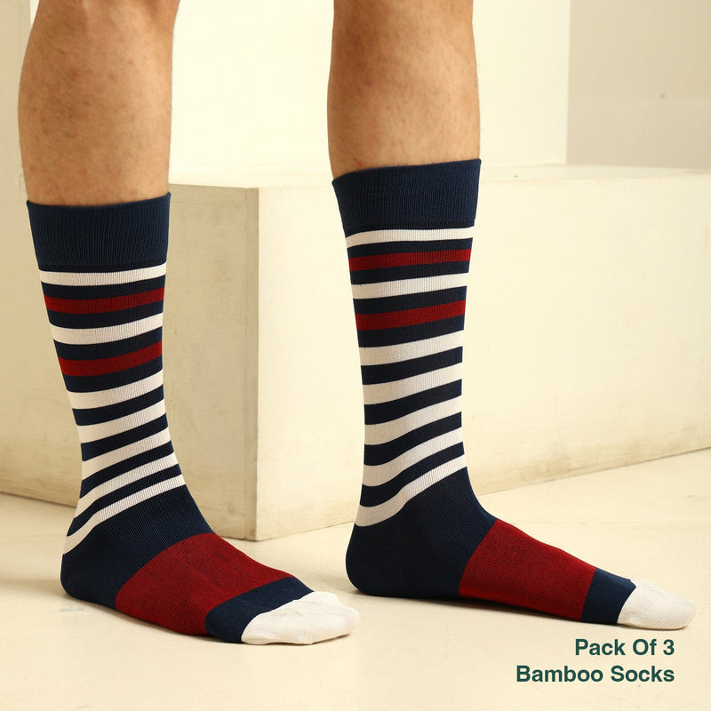 Naturefab Men's Bamboo Full Length socks Combo-18 (Pack of 3)-2