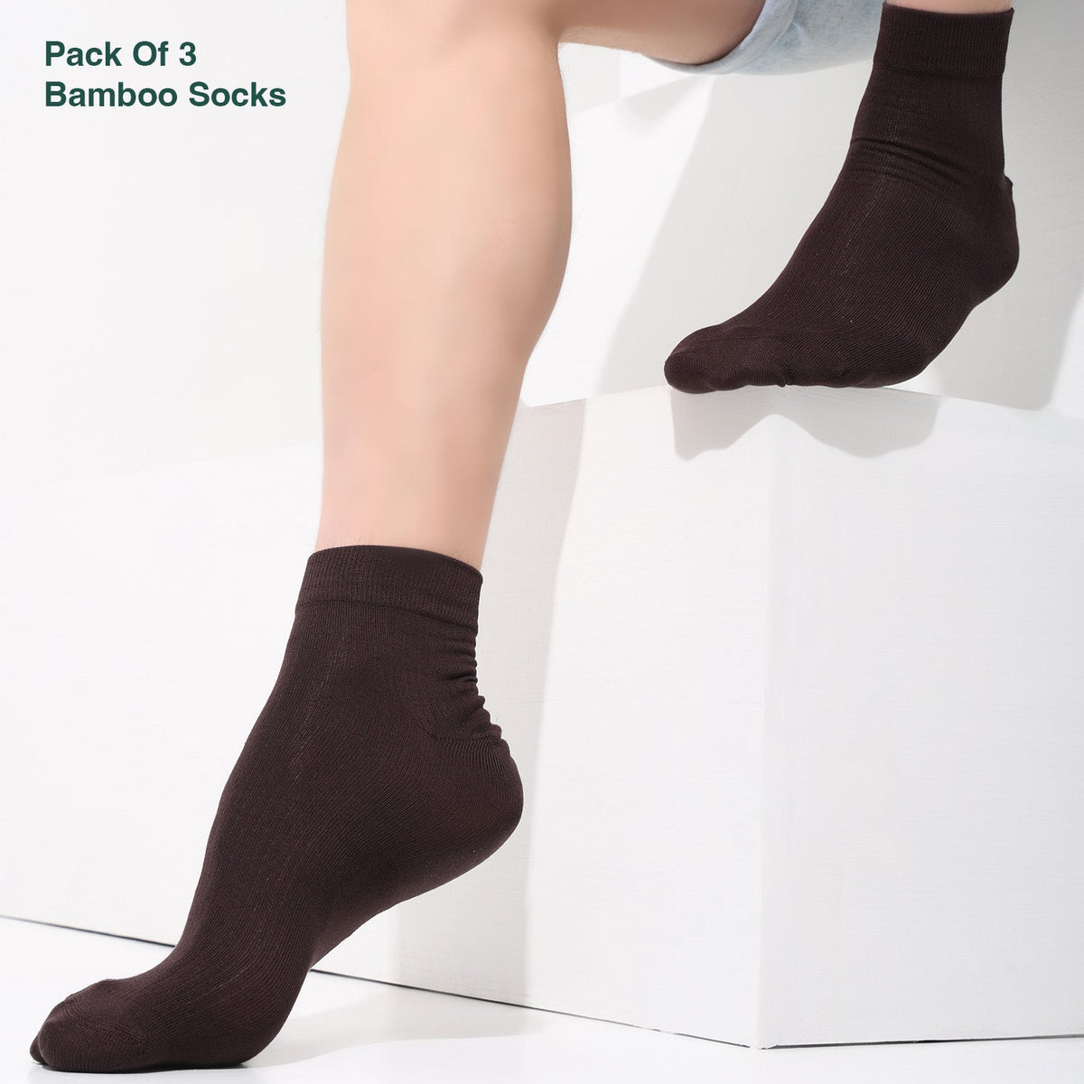Naturefab Men's Bamboo Ankle Length socks Combo-3 (Pack of 3)-2