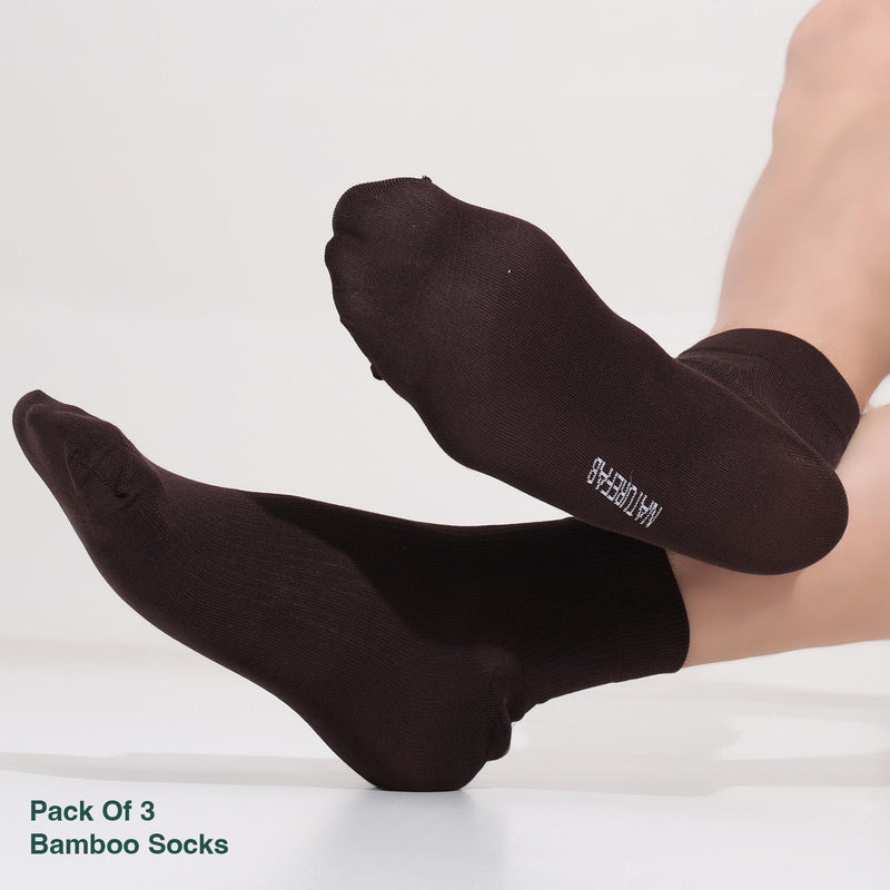 Naturefab Men's Bamboo Ankle Length socks Combo-3 (Pack of 3)-4
