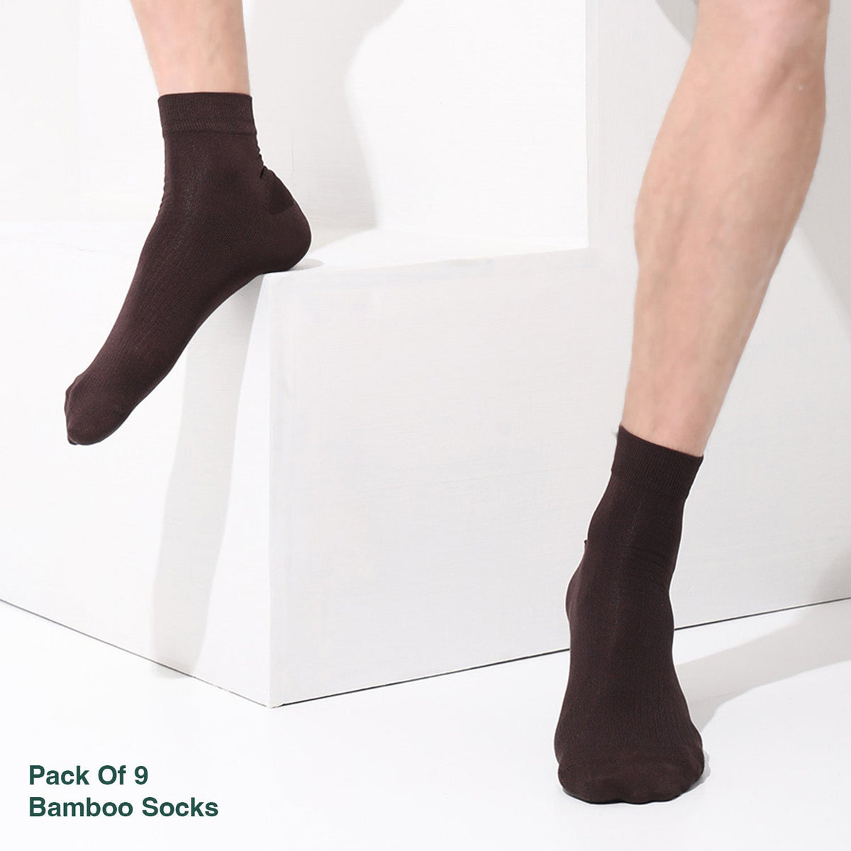 Naturefab Men's Bamboo Ankle Length socks Combo-5 (Pack of 9)-5