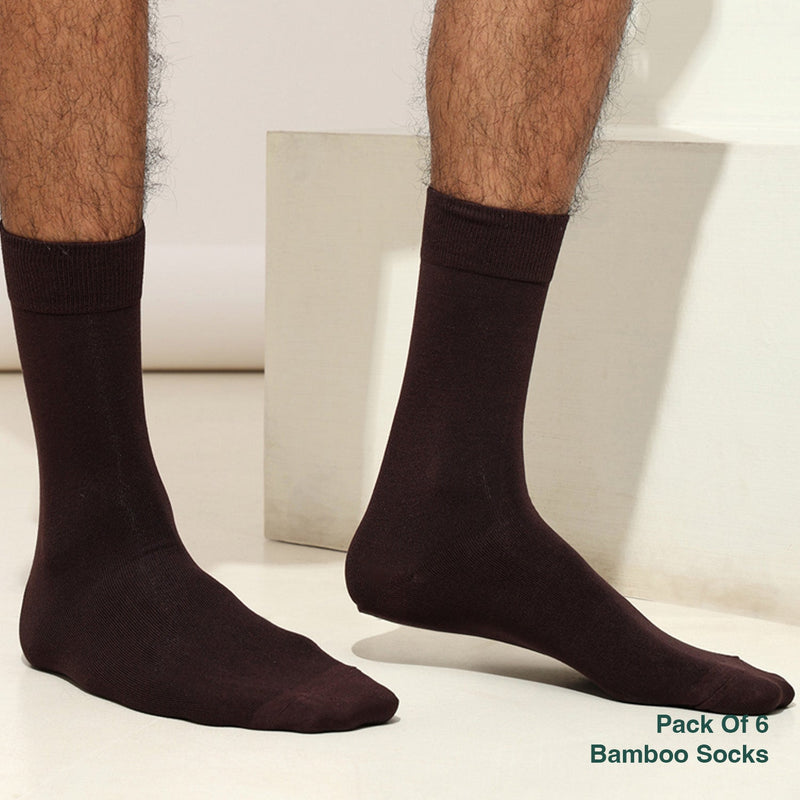 Naturefab Men's Bamboo Full Length socks Combo-6 (Pack of 6)-5
