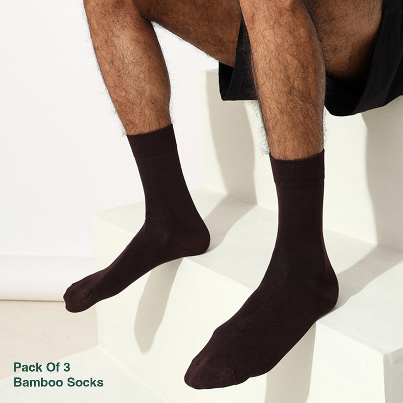 Naturefab Men's Bamboo Full Length socks Combo-4 (Pack of 3)-5