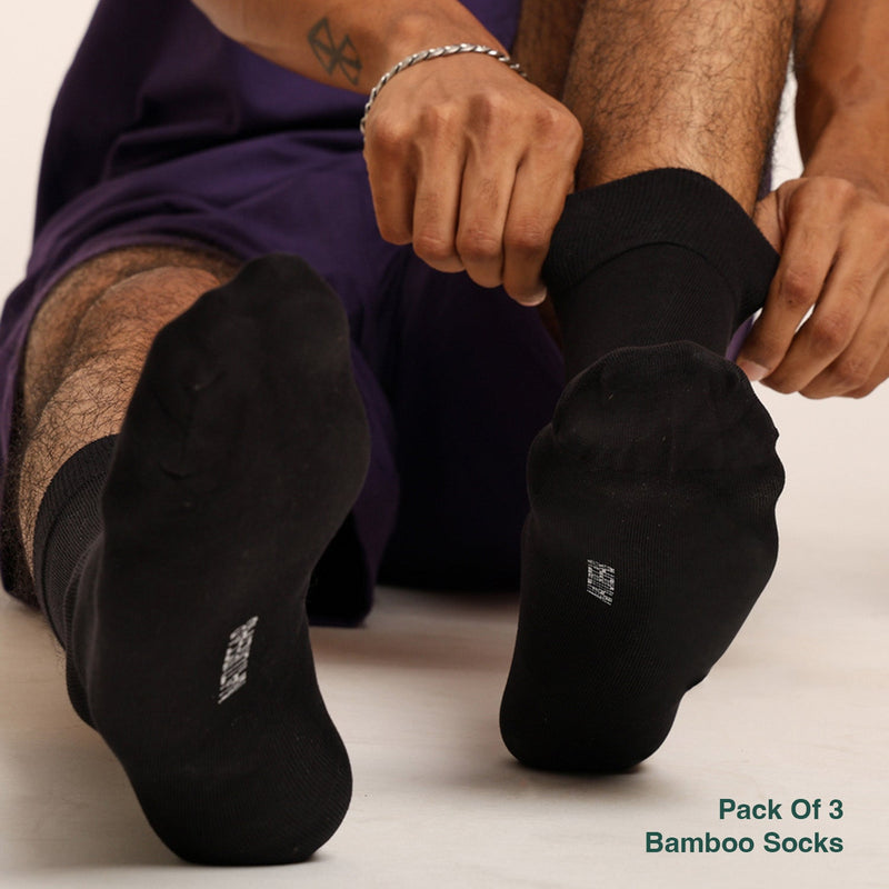 Naturefab Men's Bamboo Full Length socks Combo-1 (Pack of 3)-5