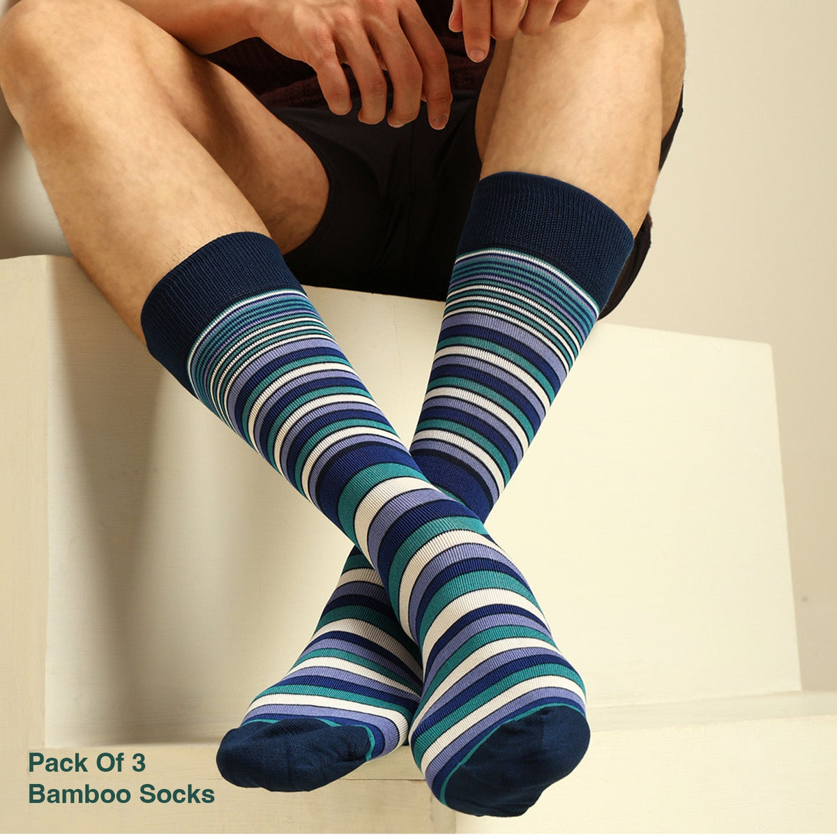 Naturefab Men's Bamboo Full Length socks Combo-14 (Pack of 3)-5