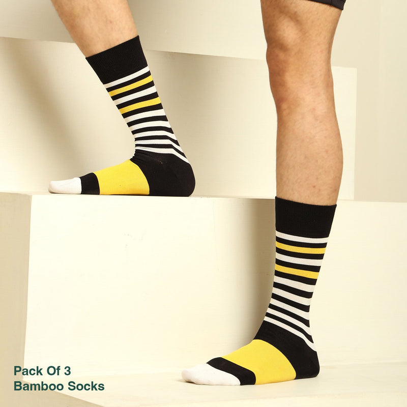 Naturefab Men's Bamboo Full Length socks Combo-18 (Pack of 3)-4