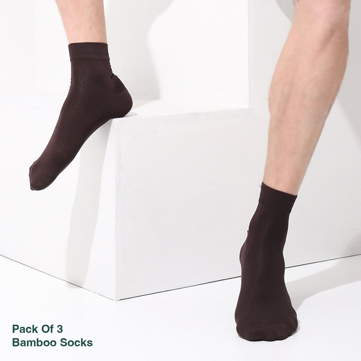 Naturefab Men's Bamboo Ankle Length socks Combo-3 (Pack of 3)-5