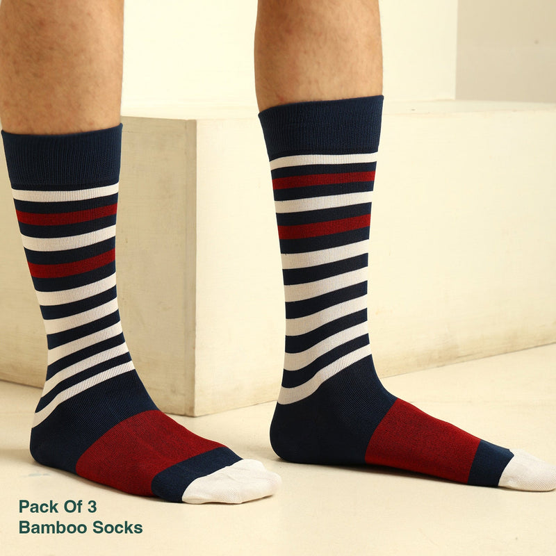 Naturefab Men's Bamboo Full Length socks Combo-15 (Pack of 3)-5