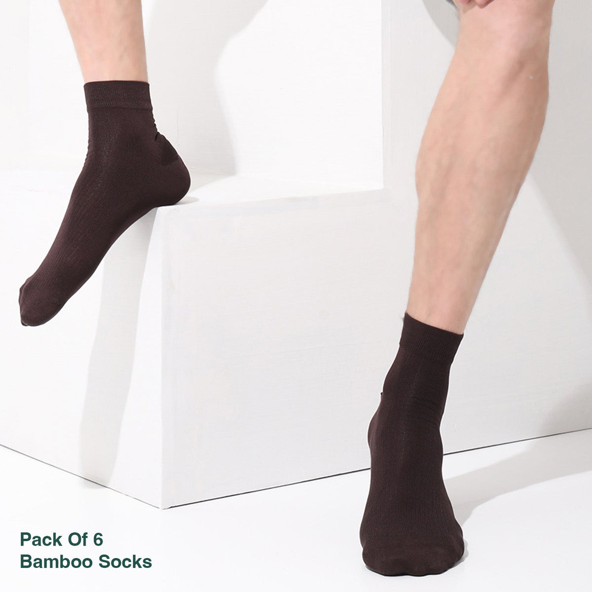 Naturefab Men's Bamboo Ankle Length socks Combo-2 (Pack of 6)-7