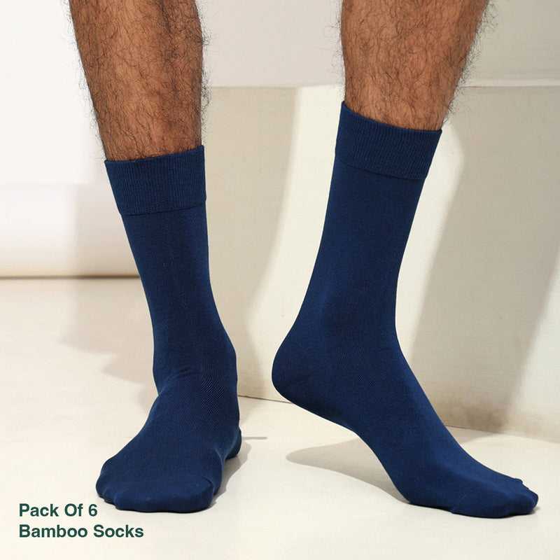Naturefab Men's Bamboo Full Length socks Combo-2 (Pack of 6)-7