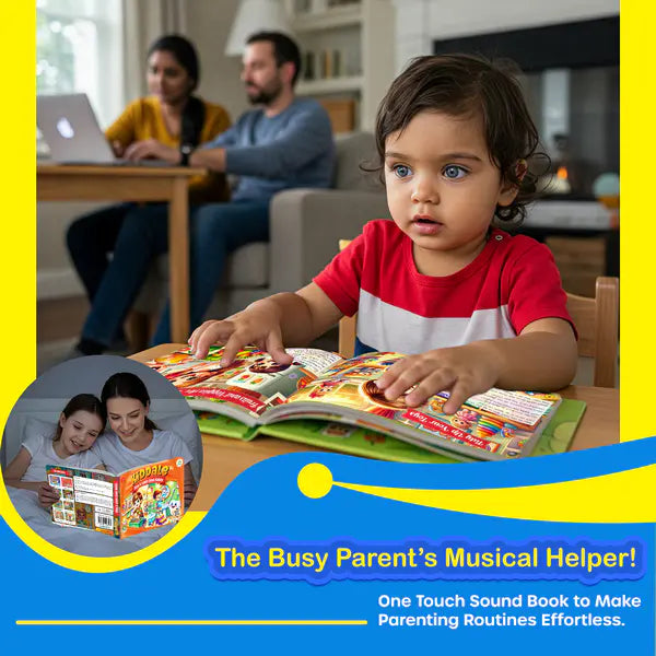 Kiddale My First Good Habits | Musical Sound Book for Kids | 20 Value-Building Rhymes | Press & Play