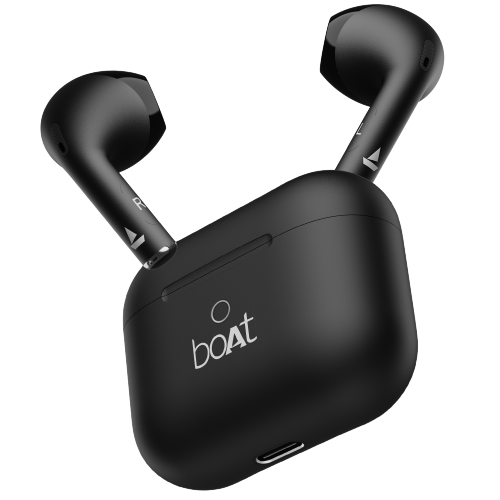 boAt Airdopes Alpha True Wireless Earbuds with 35H Battery, 13mm Drivers, ENx Tech, 50ms Low Latency, IPX5, Bluetooth (Jet Black)