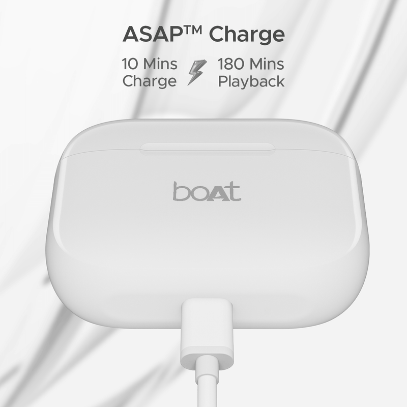 boAt Airdopes 161/163 True Wireless Earbuds with ASAP Charge, 40 Hours Playback, 13mm Drivers, IPX5, Bluetooth 5.1 (Pearl White)