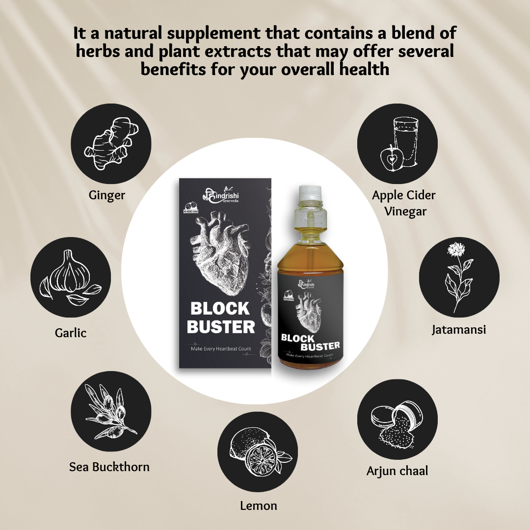 Hindrishi Ayurveda Block Busters for Weight management and High Cholesterol and Uric acid 500ml-4