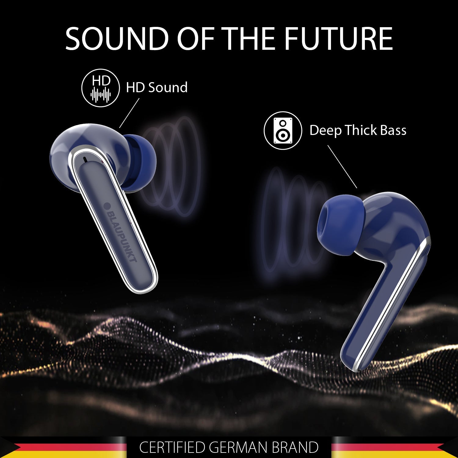BTW100 Truly Wireless ENC Earbuds Refurbished Blue-3