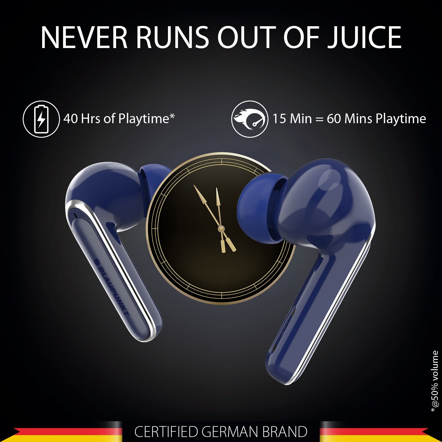 BTW100 Truly Wireless ENC Earbuds Refurbished Blue-7