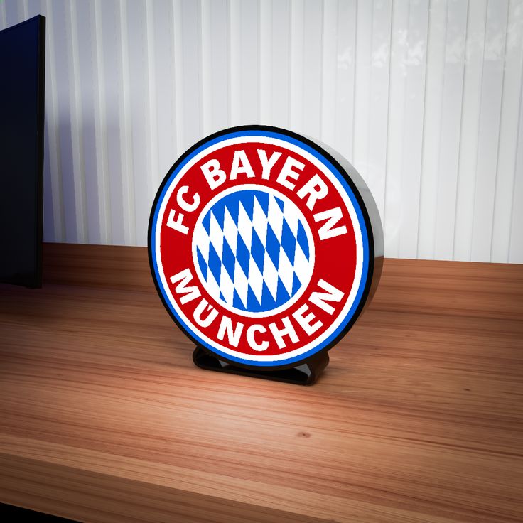 FC Bayern Munich LED Neon Desk Lamp – Football Club Night Light for Fans - LED Neon Sign