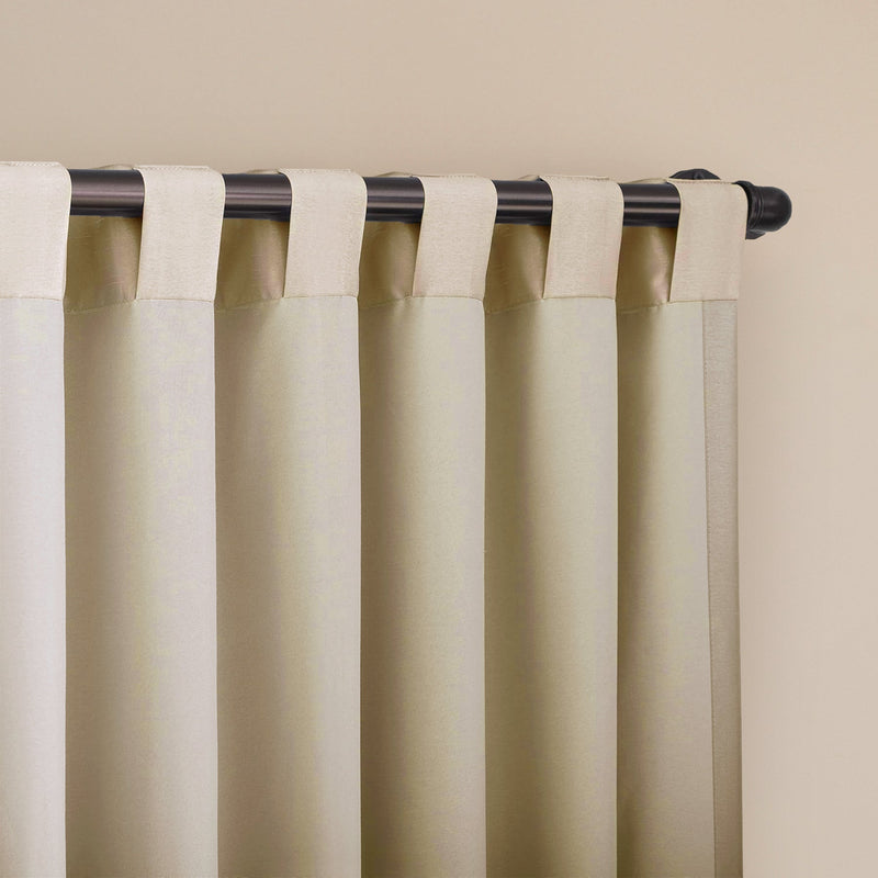Fort Essential - Back Tab Blackout Curtain (Beige)-2