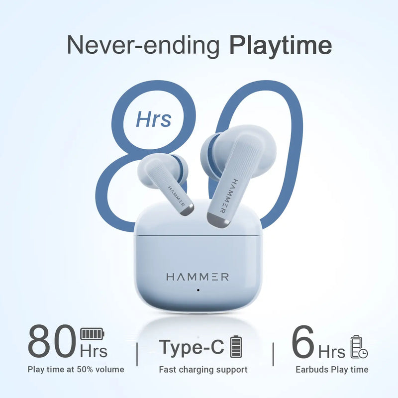 Hammer airflow flex tws with 80H playtime