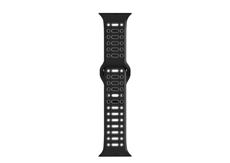 Black & Grey silicone Apple Watch Ultra and other series strap online