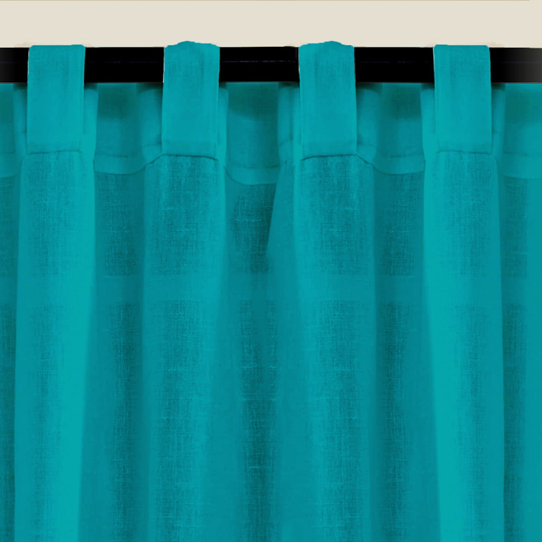 Fort Absolute - Back Tab Solid Sheer Curtain (Blue)