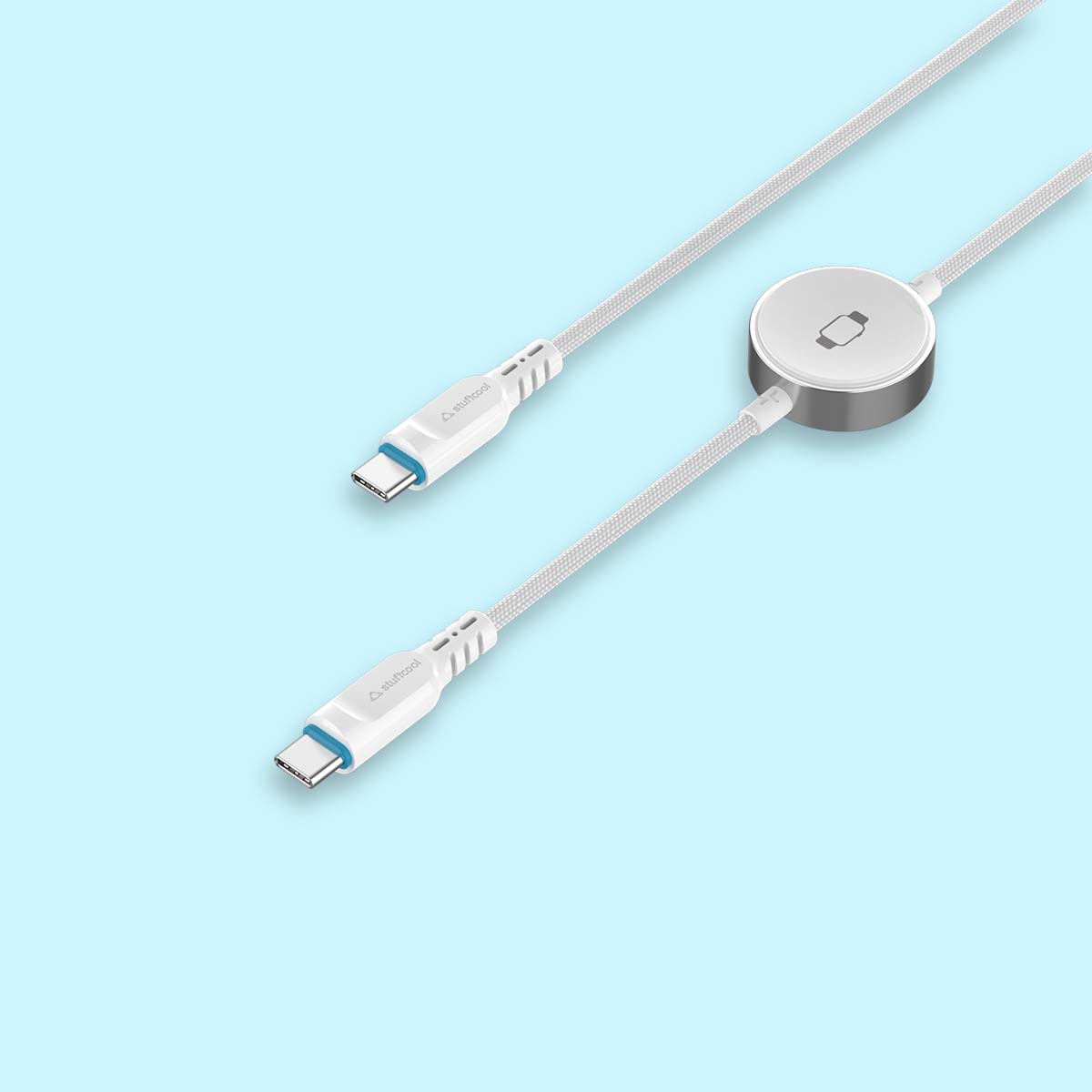 BLZR 60W 1m Type-C to C Cable with Built-in iWatch Charger
