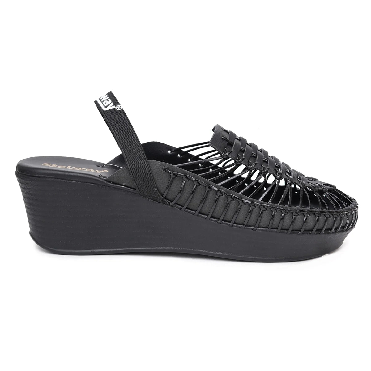 Buy Stelway's Black Wedges heel for women online for casual and office 