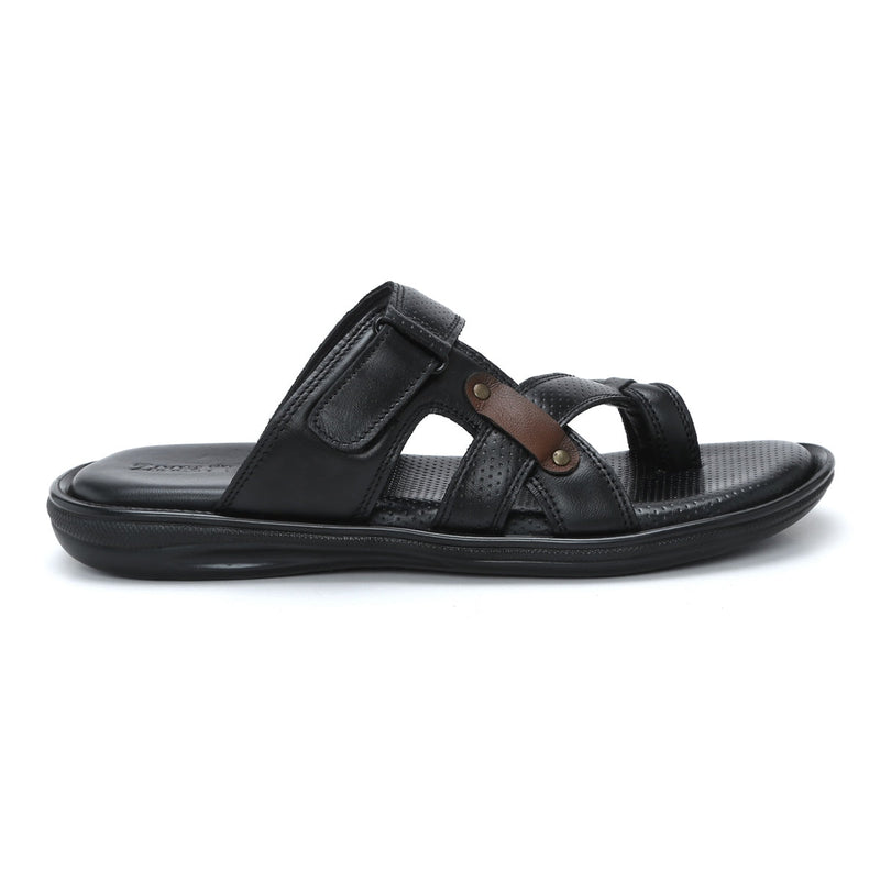 Men’s Genuine Leather Textured Slippers - C30