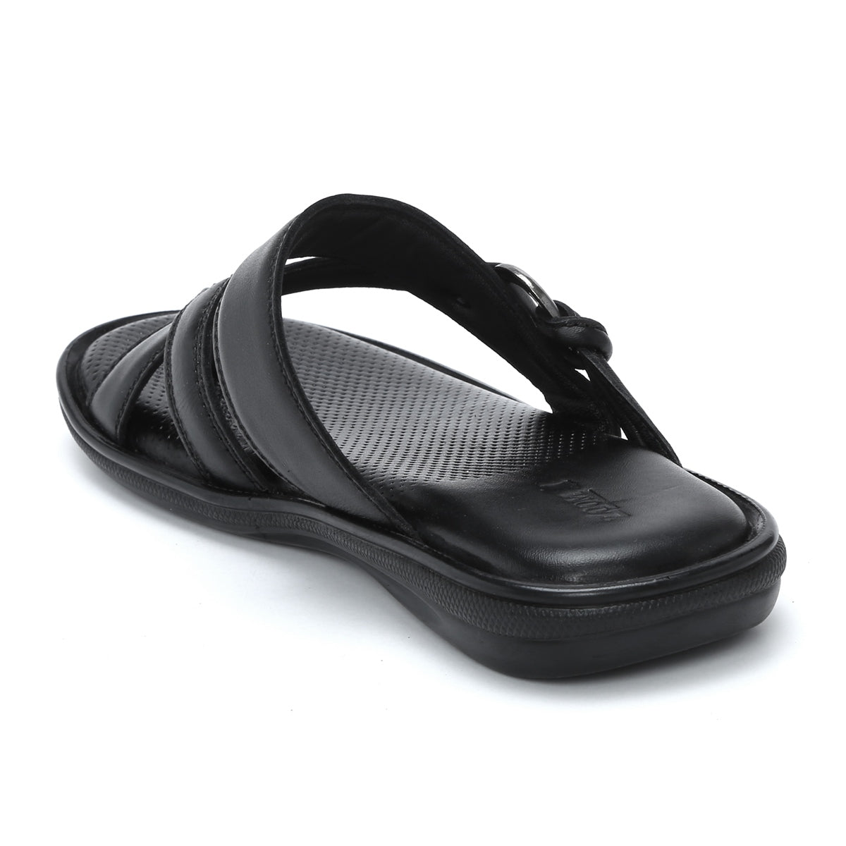 Men’s Textured Genuine Leather Slip-On Slippers - C32