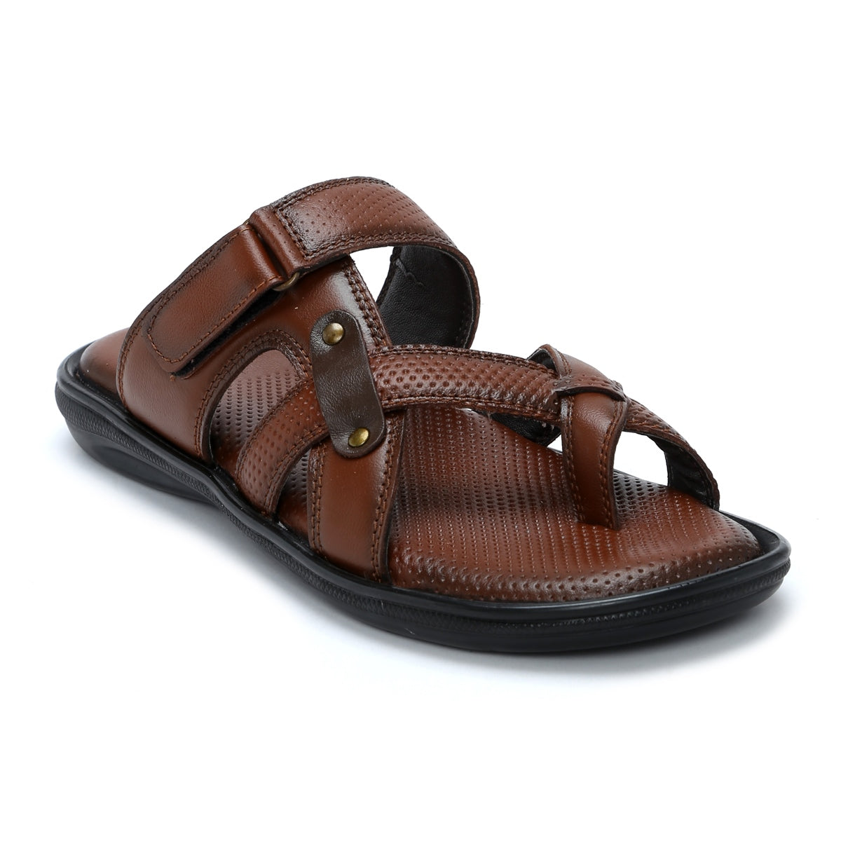 Men’s Genuine Leather Textured Slippers - C30