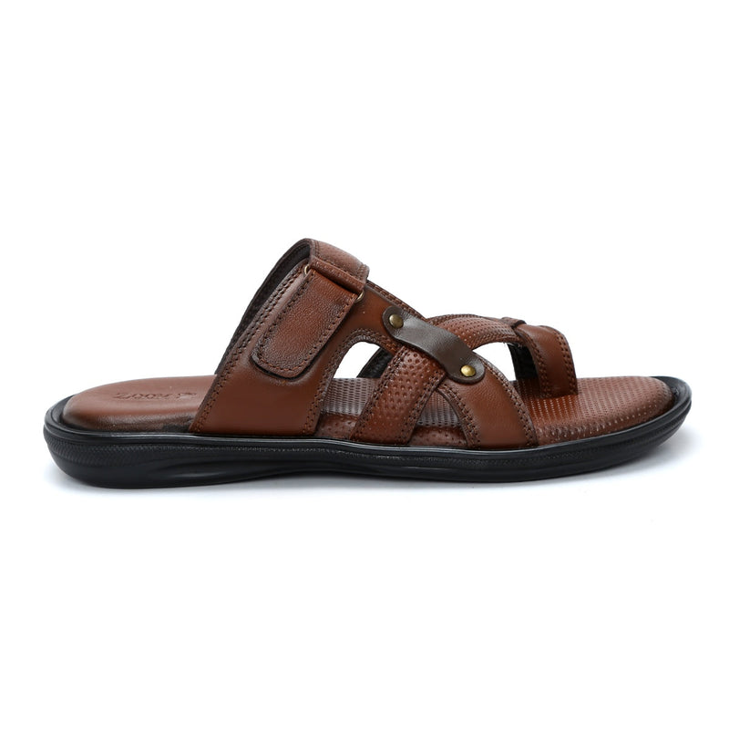 Men’s Genuine Leather Textured Slippers - C30