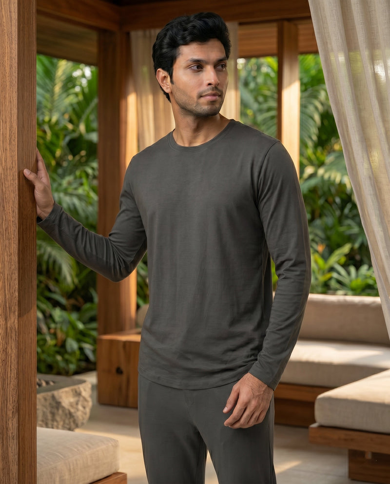 Galaxy Bamboo Tee  (Charcoal grey)